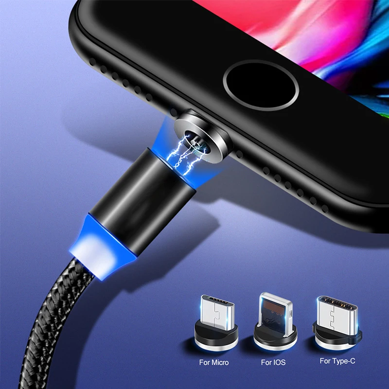 Магнитный кабель ONEVAN 2 м адаптер Micro USB Type C 4 А магнитное зарядное устройство