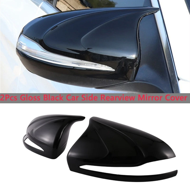 

NEW-Gloss Black Car Side Rearview Mirror Cover Shell for Mercedes-Benz W205 W213 X253 C E GLC GLA GLB Class