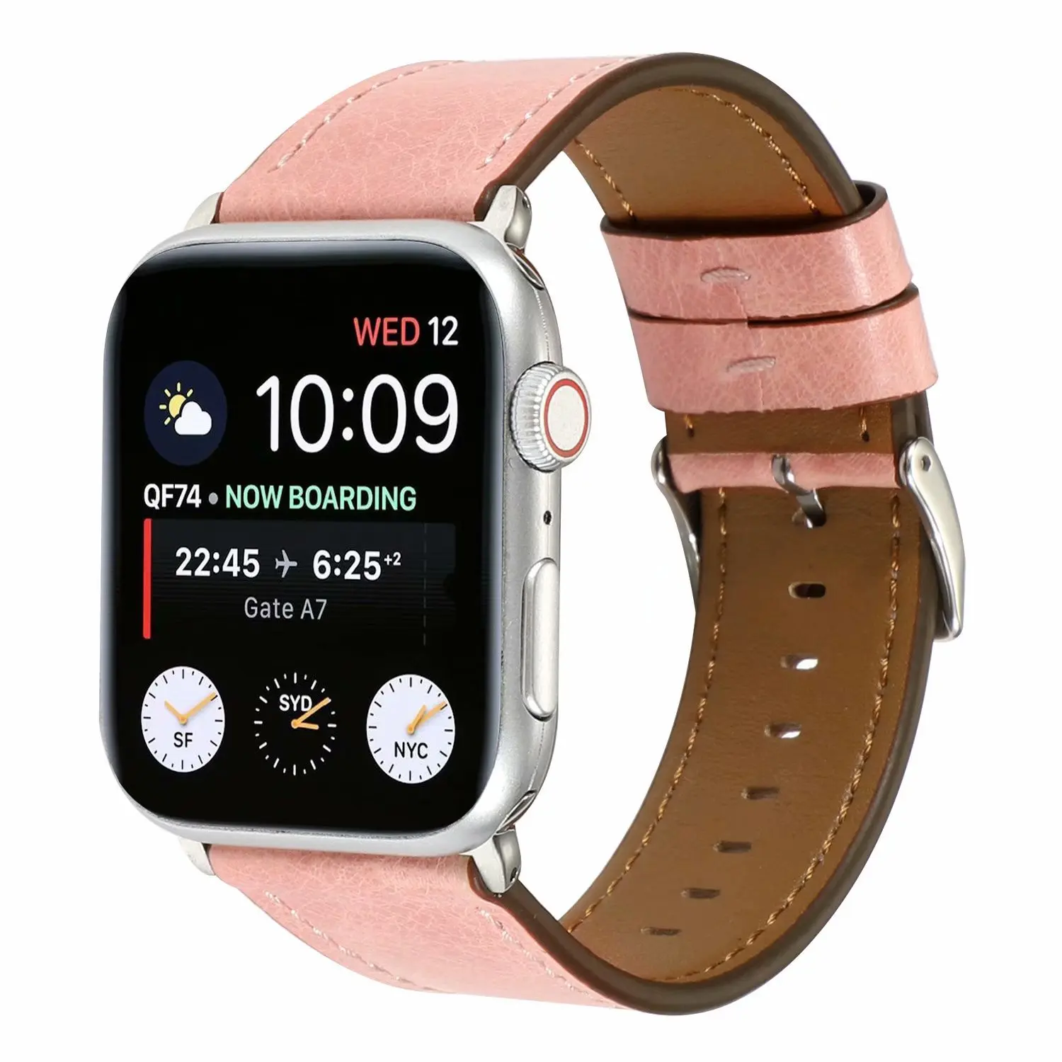 Ремешок из натуральной кожи для Apple Watch Band 44 мм 42 40 38 браслет карамельных цветов
