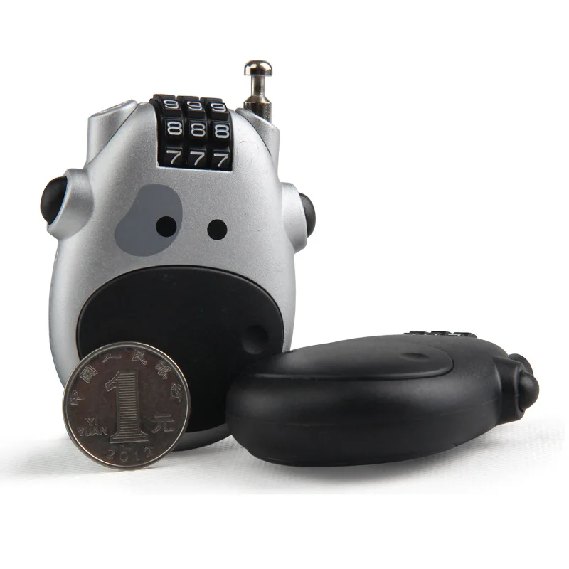 Универсальный стальной трос с кодовым замком для мотоциклетного шлема замок