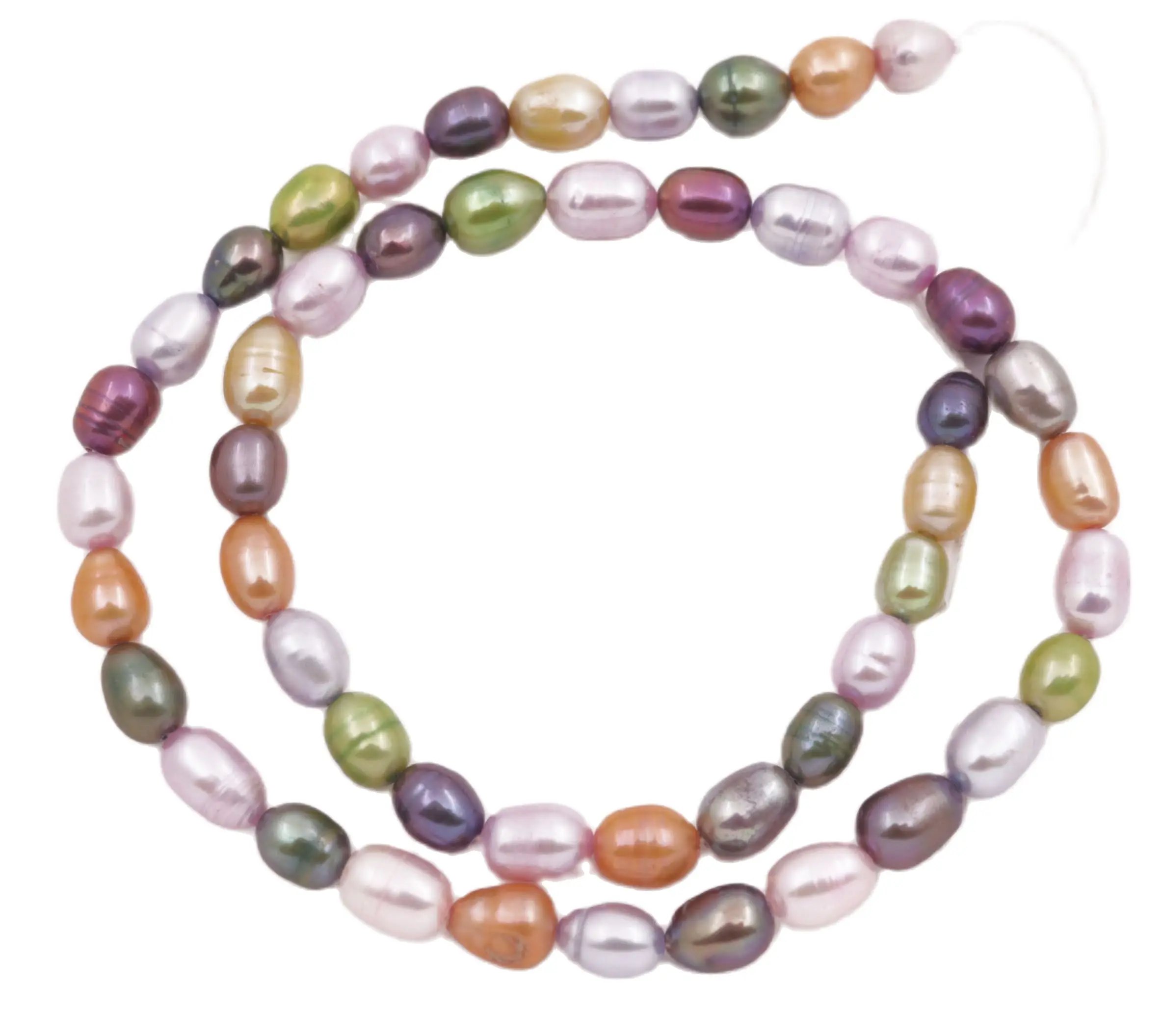 

Mix Color Teardrop Pearl Loose Beads Jewelry Making DIY 15" Strand 6mmX8mm