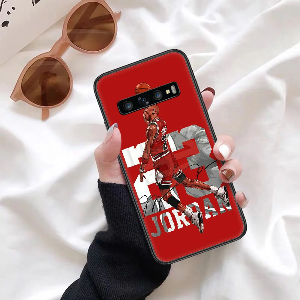

Basketball Jordan 23 Phone Case For Samsung Galaxy Note S 8 9 10 20 Plus E Lite Uitra black Coque Painting Back Trend Bumper