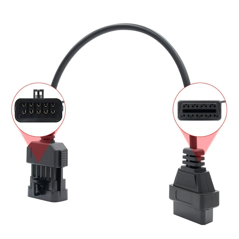 

OBD2 10Pin Cable for Opel 10Pin to OBD2 16Pin Female Diagnostic Connector Cable OBD OBD II