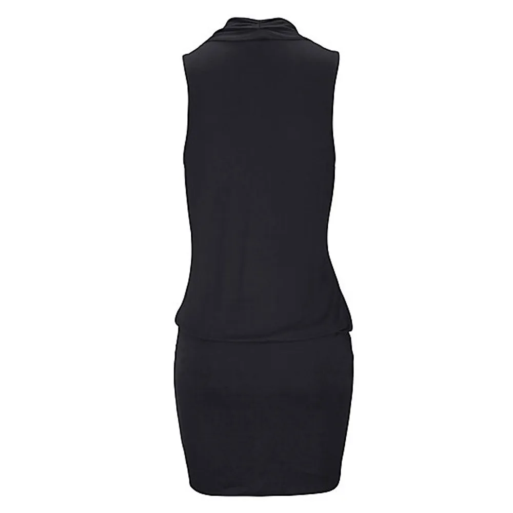 Женское платье без рукавов в стиле ретро повседневное пляжное мини-платье