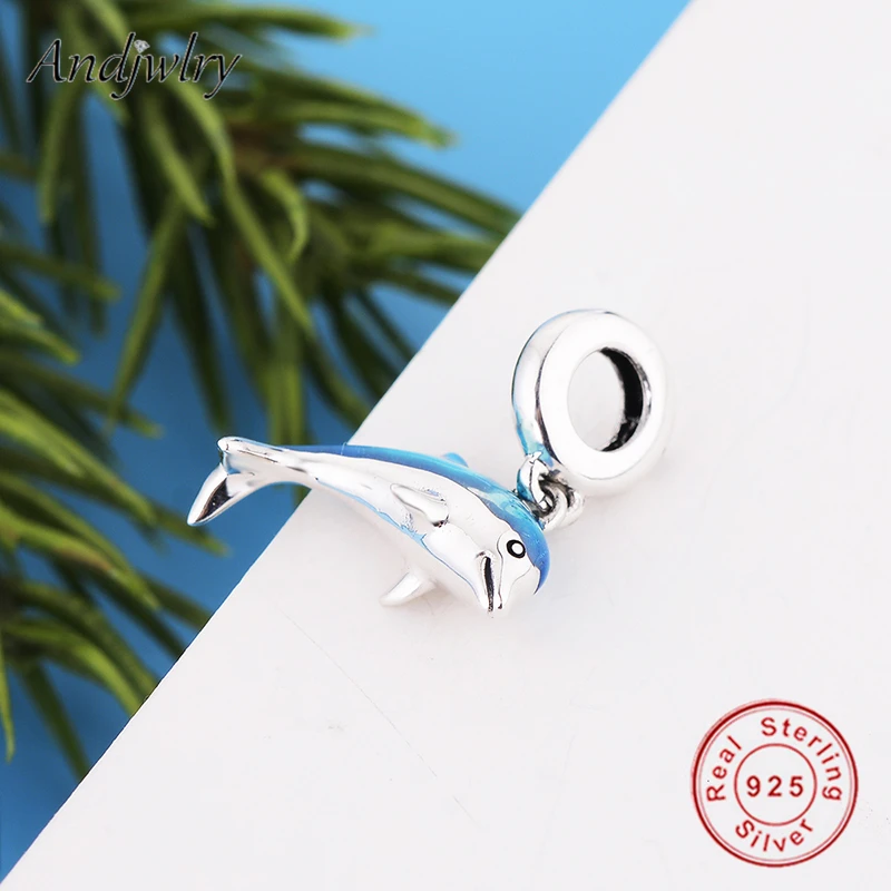 925 пробы Серебряная Подвеска Мерцающий Дельфин на крючках очаровательный