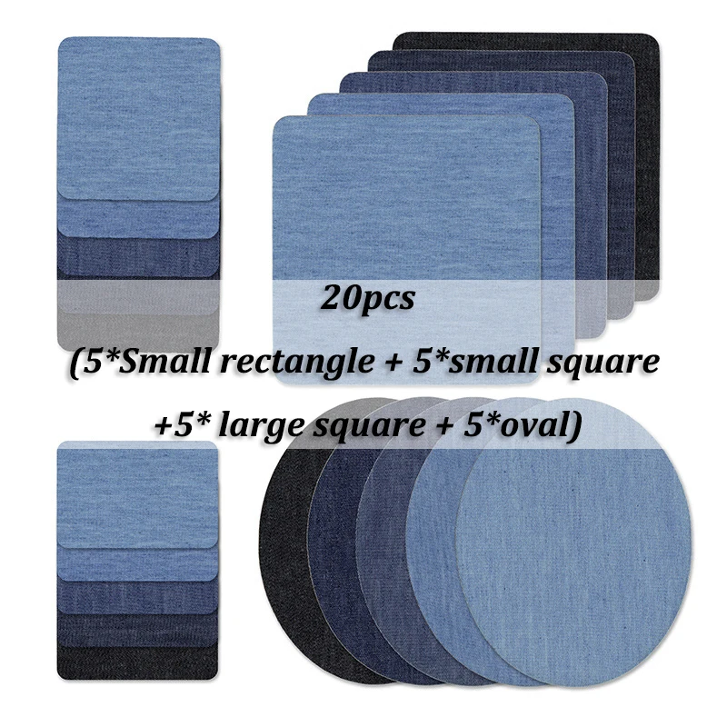 25 шт./компл. джинсовые заплатки для одежды аппликация на колено ремонта локтей и