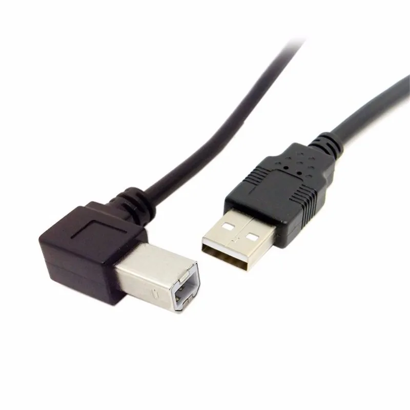 Кабель USB 2 0-Type B 90 градусов 0 A папа-папа кабель левый Угловой для принтера сканер