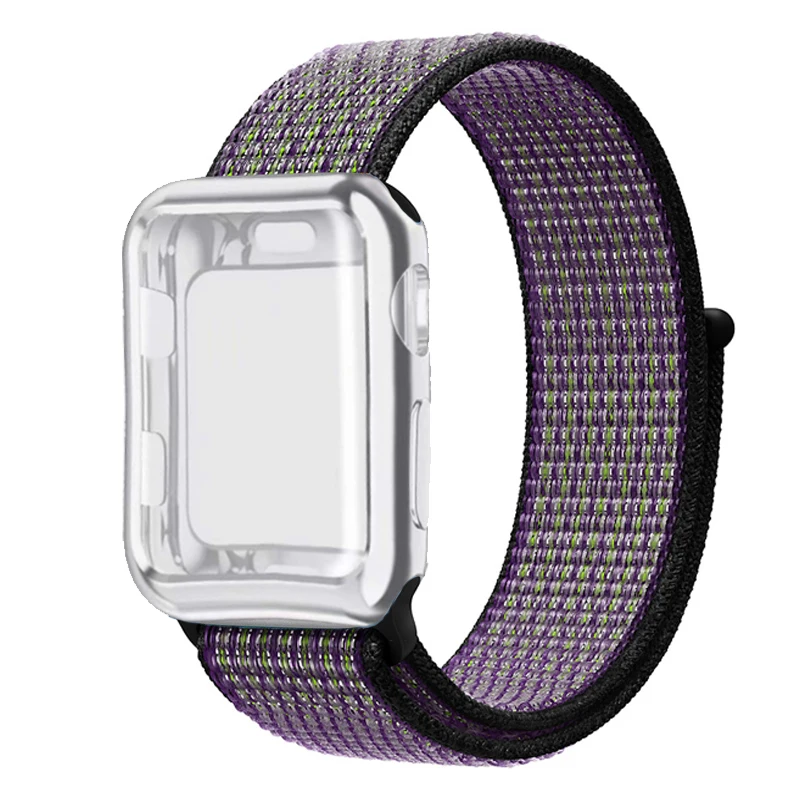 Спортивный ремешок+ чехол для Apple Watch 38 мм 42 мм 40 мм 44 мм iWatch 5 4 3 2 спортивный Браслет Apple watch 4 чехол Защита экрана - Цвет ремешка: Desert Sand