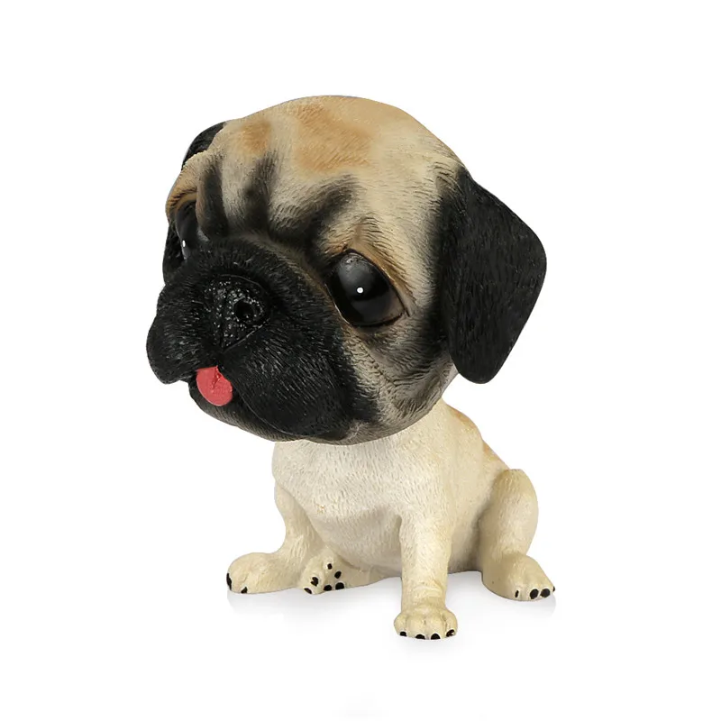Pekinese Автомобильные украшения, смола, милый кивком, декоративная собачка, кукла, украшение салона автомобиля, качающаяся голова, собачья фигурка, игрушки, аксессуары - Название цвета: Pekinese