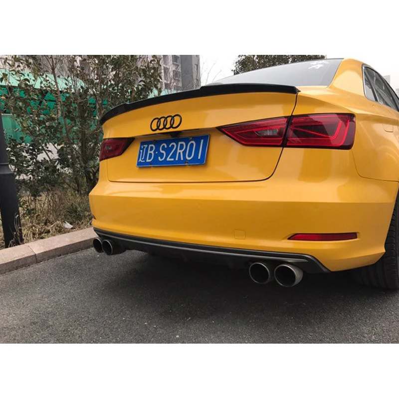 Для Audi A3 S3 RS3 Sline 8 в седан 2014 2019 задний спойлер багажника крыло авто из углеродного