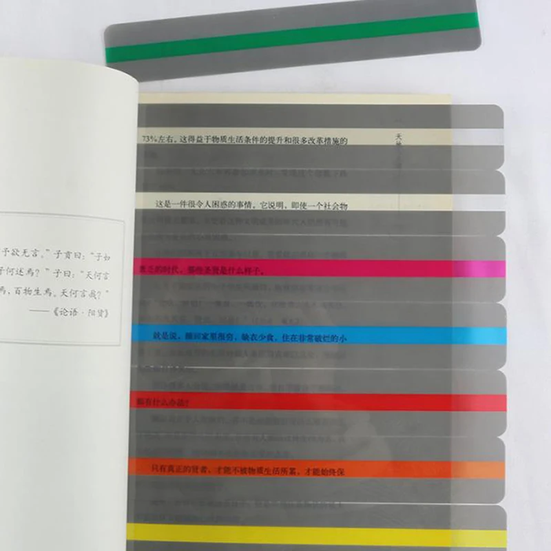 Руководство по чтению полоски хайлайтер цветные накладки закладки для чтения