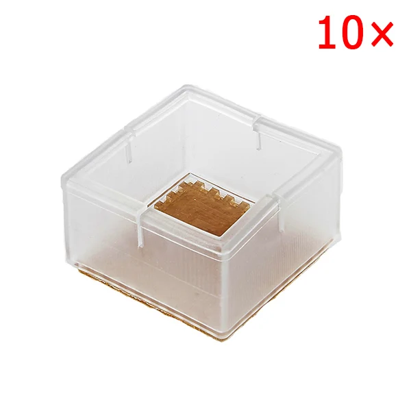 style 16 10pcs Silicone Rectangle Square Round Chair Leg Caps Feet Pads Furniture Table Covers Wood Floor Protectors can CSV - Цвет: style 16