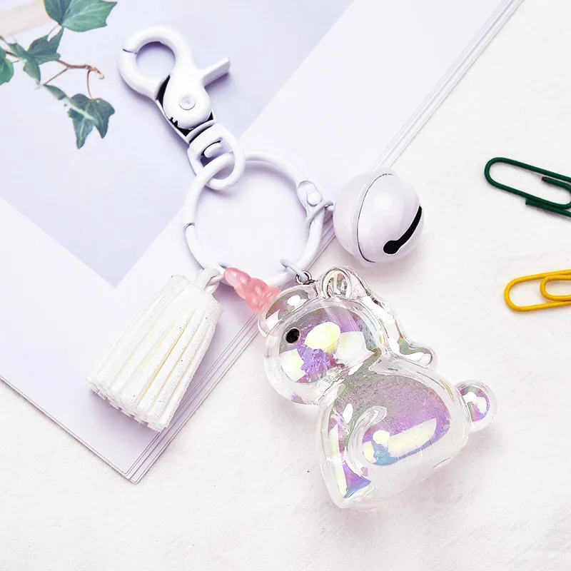 6 Цвета модные пузырьки воздуха Единорог брелок для женщин ювелирные изделия