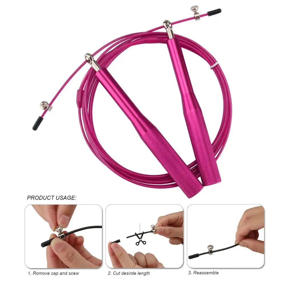 Скакалка для кроссфита с металлическими шариковыми подшипниками фитнеса