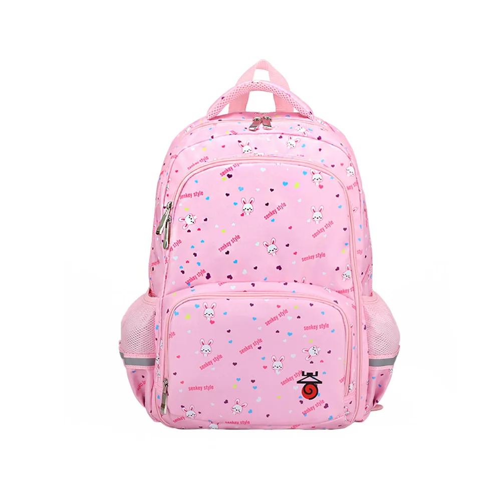 Школьный рюкзак SenkeyStyle в виде розового кролика для девочек портфель начальной