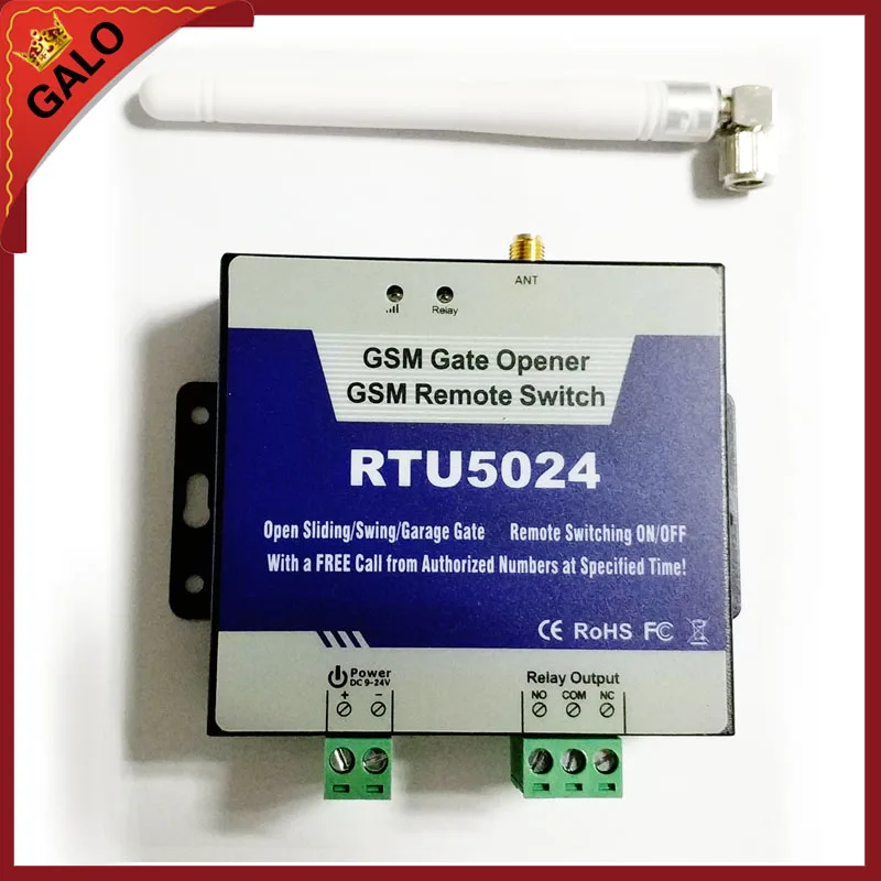 

GSM Gate Opener Relay Switch Remote Access Control Wireless Door Opener By Free Call RTU5024 sliding/swing gate use
