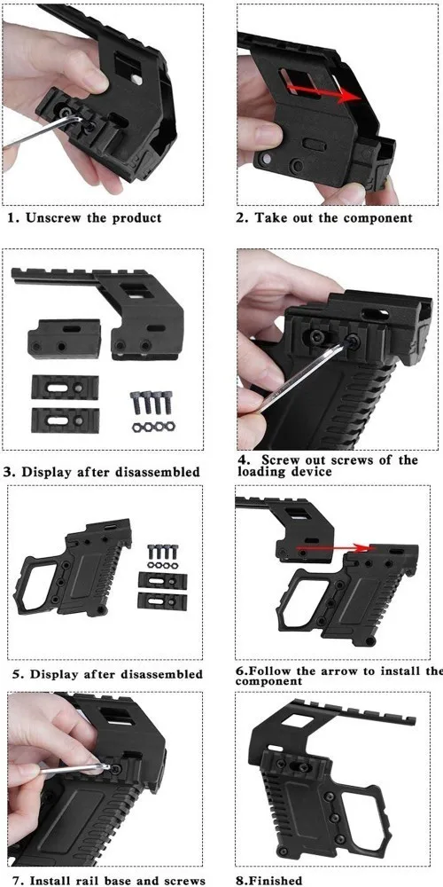 Glock Тактический рельсовый база серии загрузочное устройство пистолет Карабин Комплект быстрая Перезагрузка для G17 G18 G19 нейлон Охота армии аксессуары