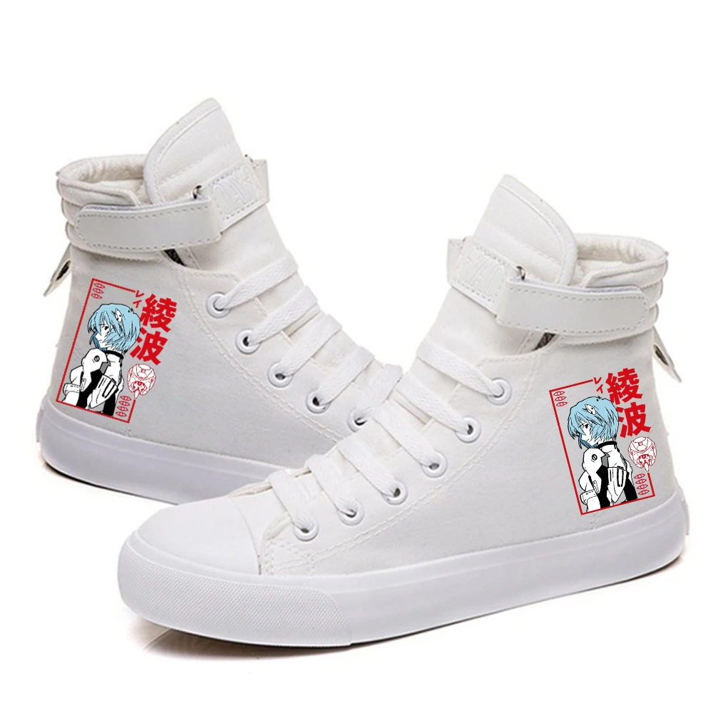 

Hot Japanese Anime Evangelion Canvas Shoes Men Streetwear Cozy Sneakers Anime Shoes