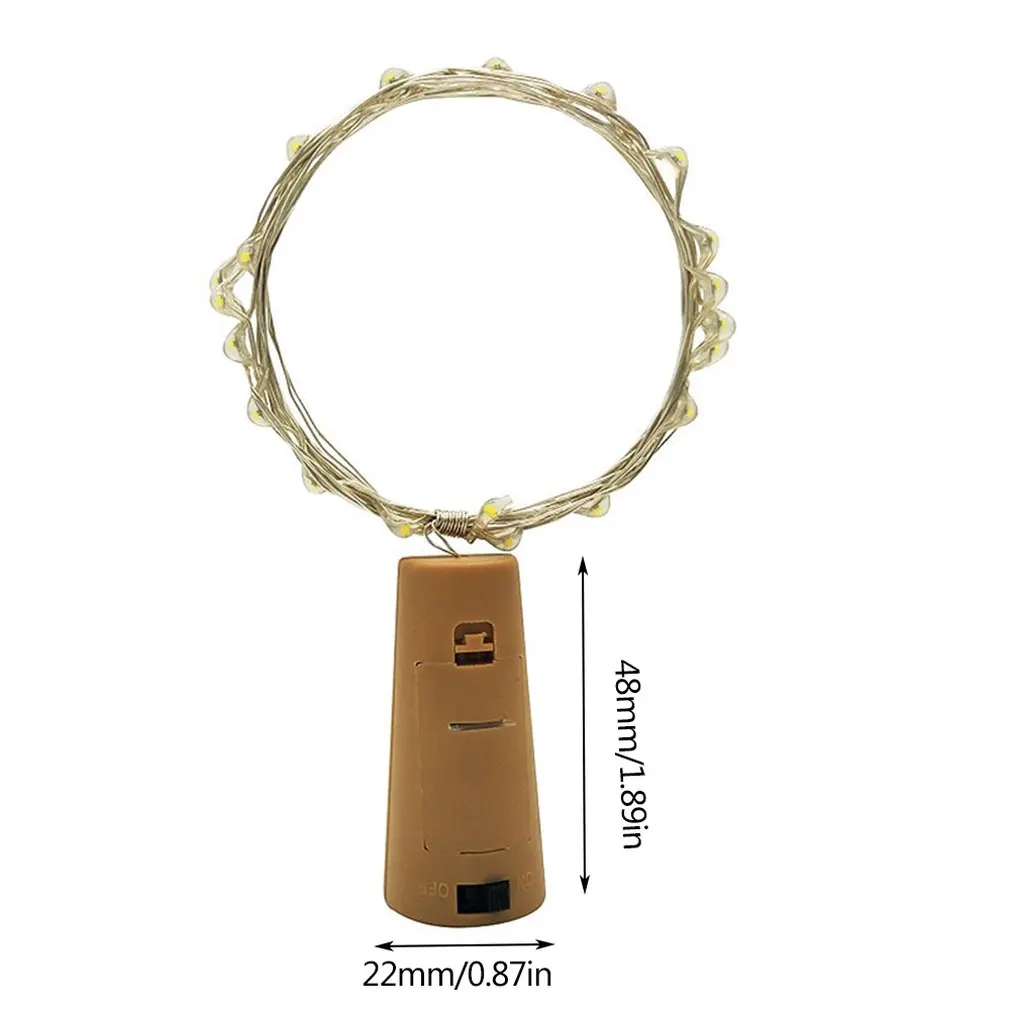 

8 Colors Battery Powered Garland Wine Bottle Lights with Cork 2M LED Copper Wire Fairy Lighs String for Party Wedding Decoration