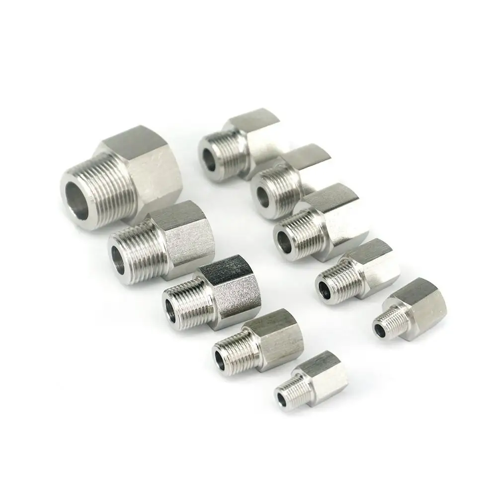 Reduce BSPP BSPT Metric Female- Male 304 Stainless Steel Hex Pipe Fitting High Pressure
