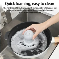 press type automatic liquid adding cleaning brush for kitchen liquid squeezing kitchenware kitchen tools for cleaning kicthen