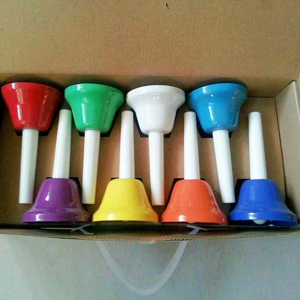 

Musical Toy Early Education 8-Note Toy 8pcs/set Instrument Kids Child RFID Blocking Hand Bell