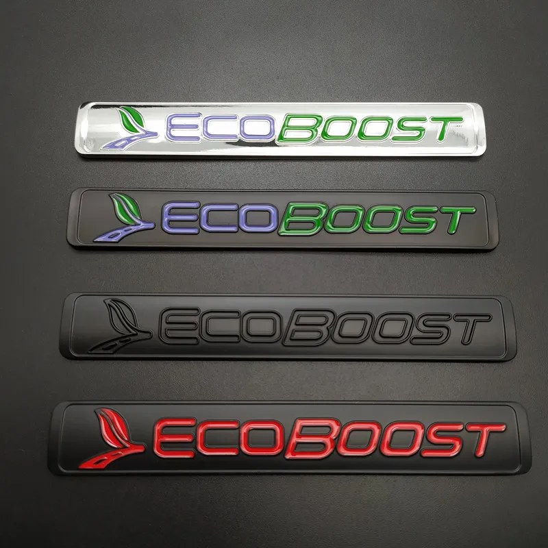 

3D Metal Ecoboost Car SUV Truck Side Fender Rear Trunk Emblem Badge Sticker Decals for Ford S-MAX Ecoboost Engine Car styling