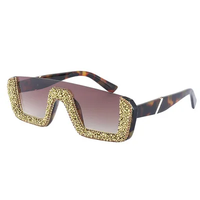 

Gorgeous Sunglasses For Ladies Semi-Rimless Frame Sunglasses Glaring Shiny Cool-Looking Leisure Style European And American 2021