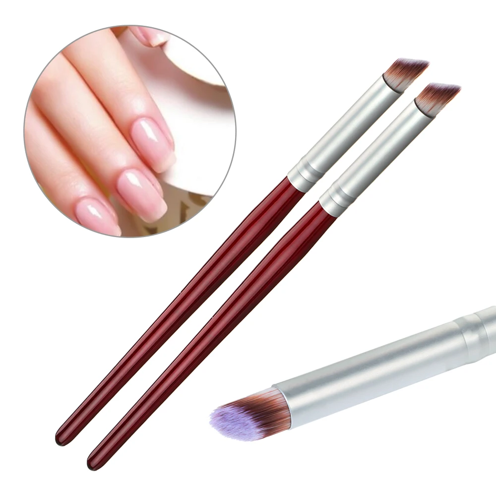 1 Pc Ombre Art Brushes Gradient Nail Brush Dye Drawing Pen Manicure UV Gel Polish Manucure Tools With Wooden Handle