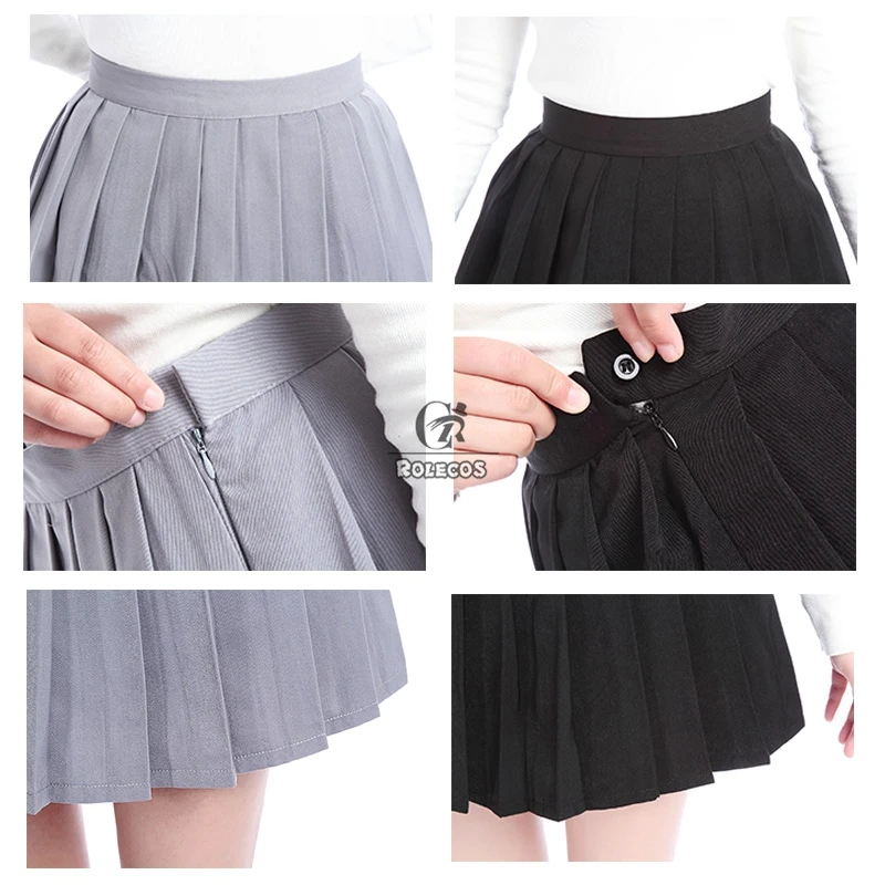 ROLECOS натуральный хлопок 7 Цвет Черный красный белый цвета юбка с завышенной