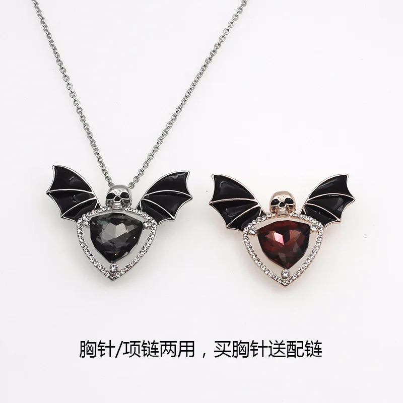 Хэллоуин готический панк череп летучая мышь корсажная булавка булавки броши для