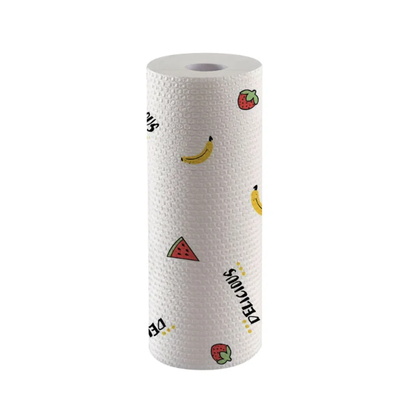 

One-time Thick Dishcloth Wet and Dry Non-woven Kitchen Oil-free Printing Washable Lazy Rag Kitchen Rag Dish Towel