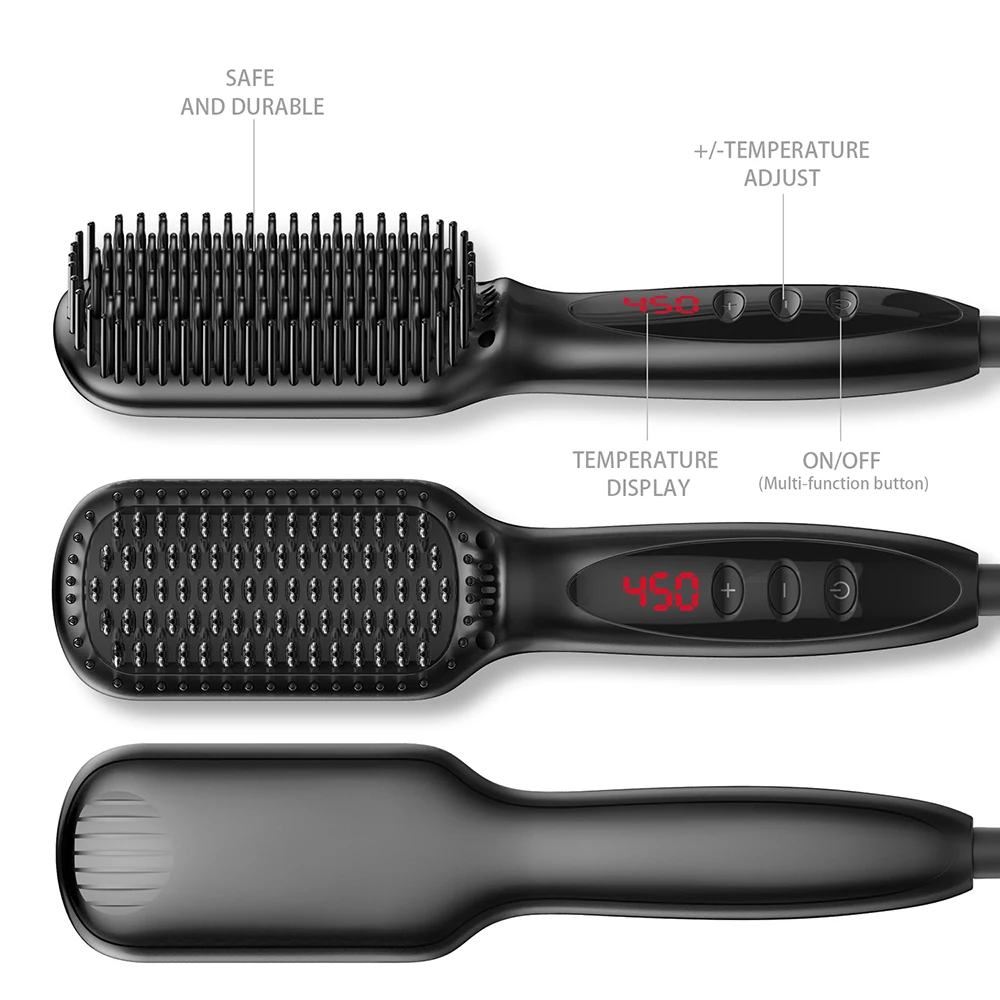 

Beard Straightener Smoothing Brush Straight Hair Heating Comb Electric Comb Straightener Hair Straightening Brush for Beard
