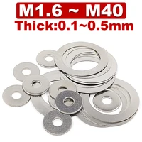 m2m40 thickness 0 1 0 2 0 3 0 5mm 304 stainless steel ultra thin flat washer high precision ultra thin adjustment gasket din988