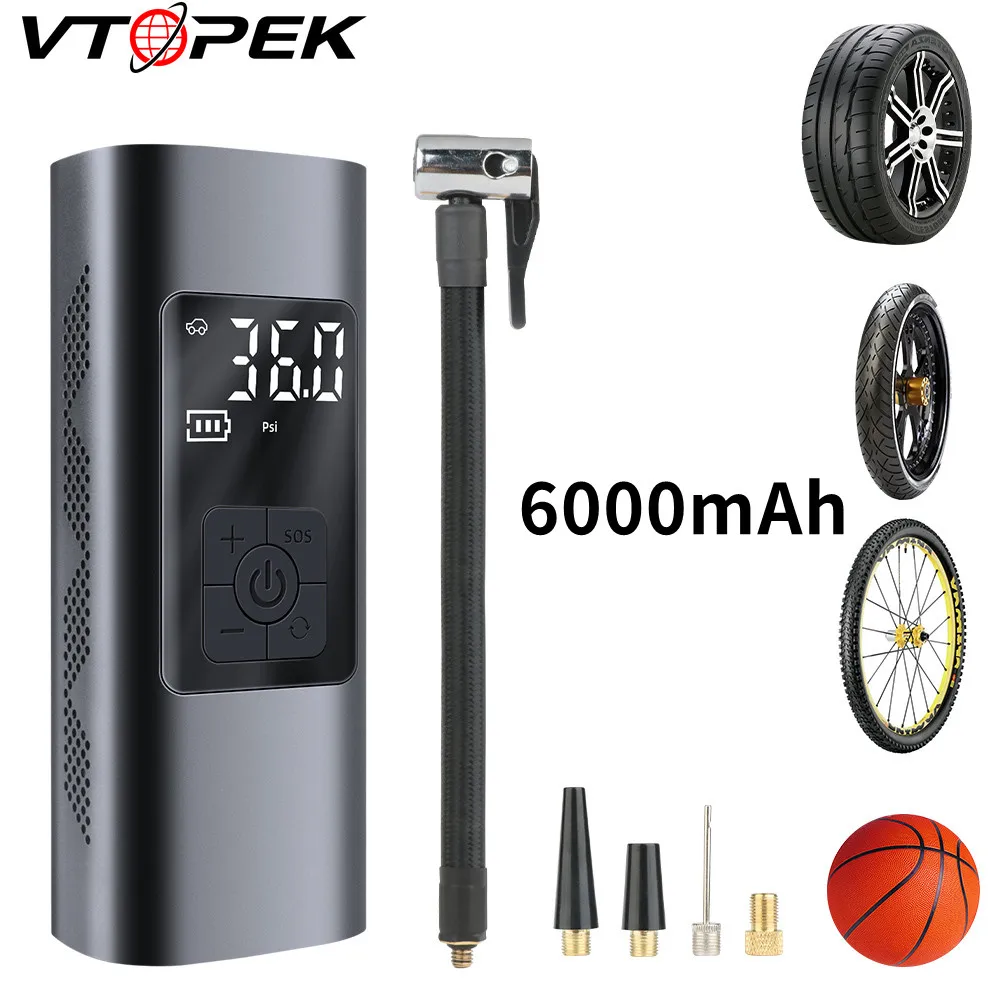 Vtopek воздушный насос надувной велосипедный беспроводной компрессор для