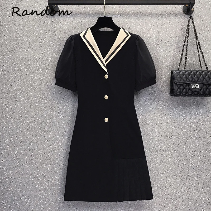 

Для женщин размера плюс, элегантные офисные женские туфли блейзер в полоску Платье черного цвета с короткими рукавами и однобортной застеж...