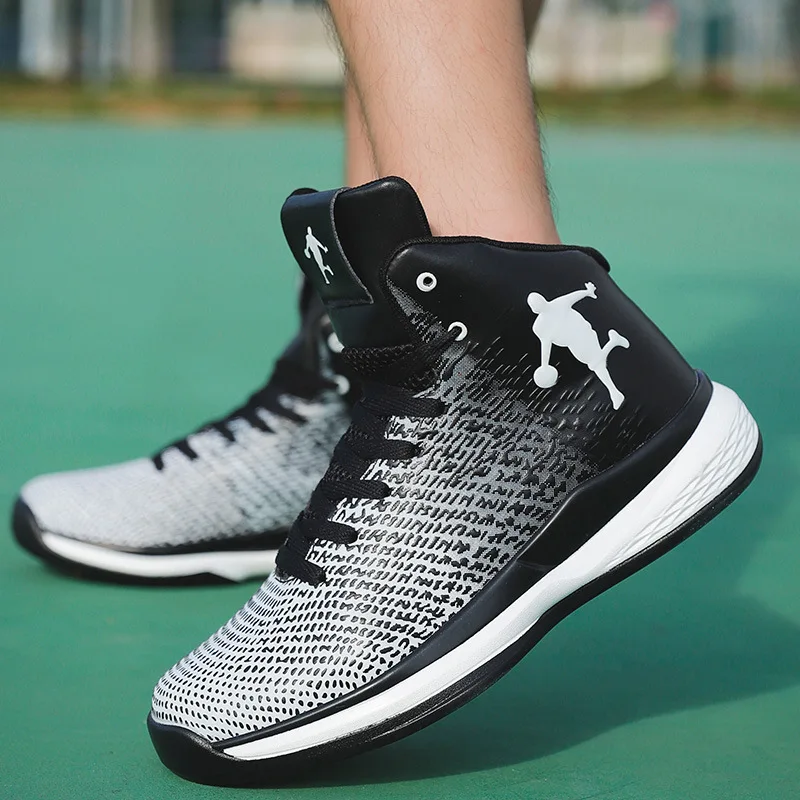 Мужские Нескользящие кроссовки спортивная обувь для баскетбола высокие