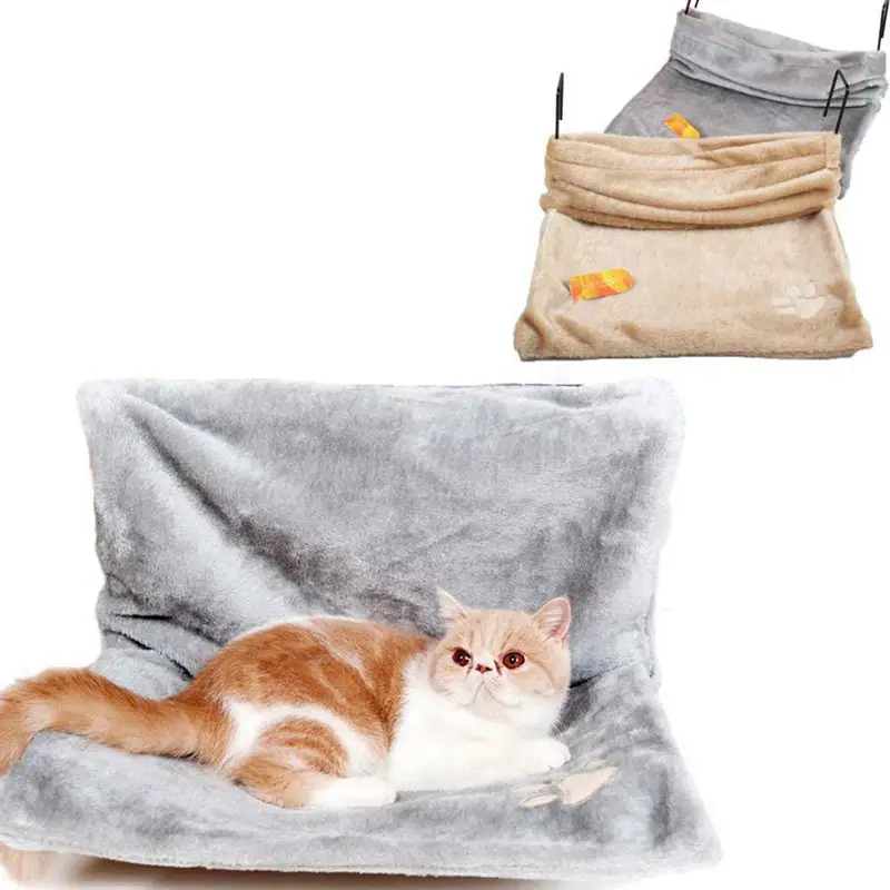 Кровать радиатор для кошек и собак теплый плюшевый матрас подставка животных