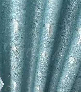 Blue Curtain Жаккардовая занавеска, уплотненная, затемненная, ткань, занавеска для украшения комнаты, занавеска для окна, портьера, для отеля, льняная занавеска, специальная, 310 см H - Цвет: Blue Curtain
