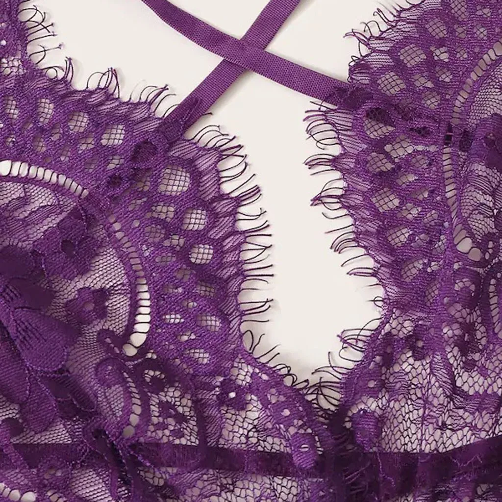 YOUYEDIAN женский цельный пижамный комплект сексуальное кружевное белье с глубоким