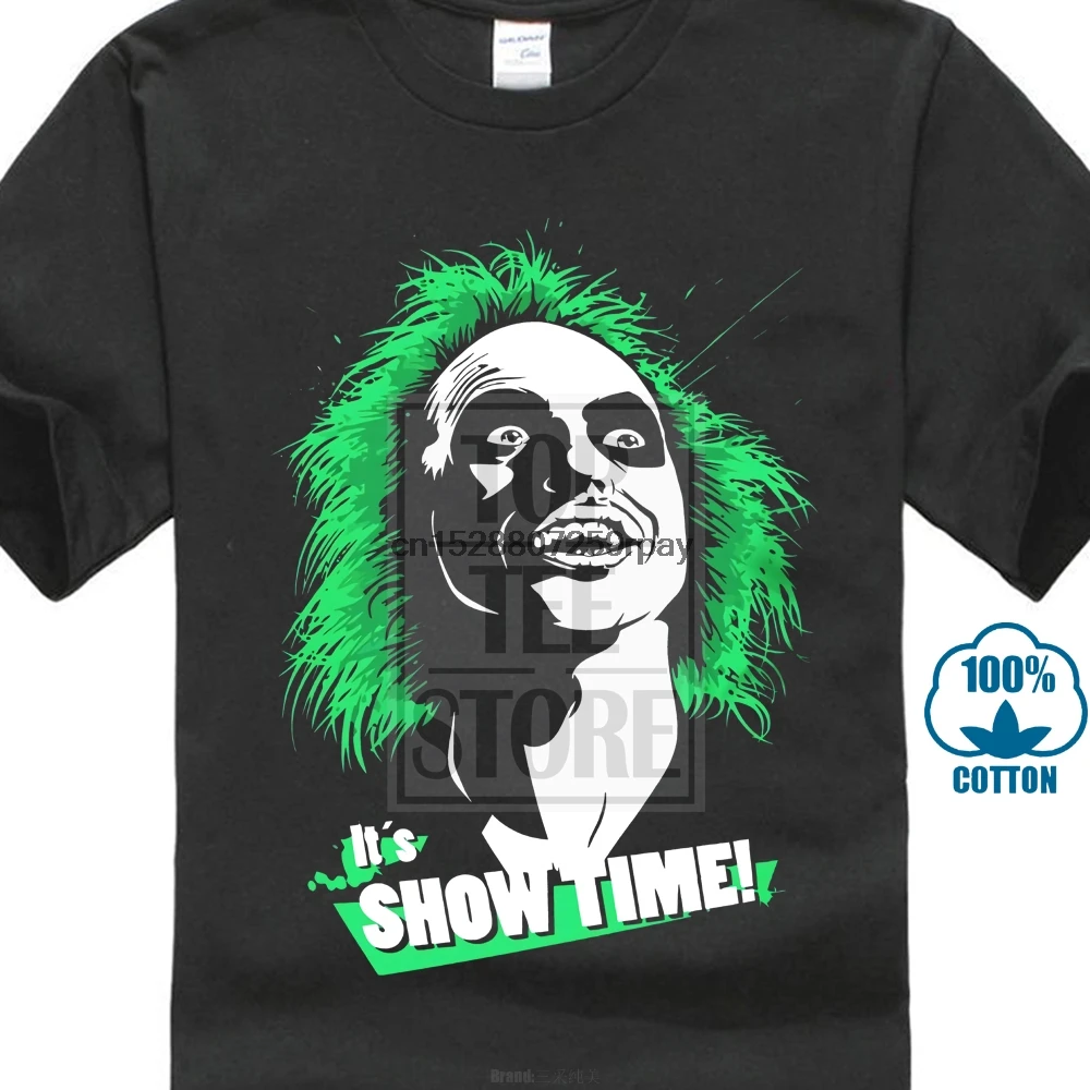 

Beetlejuice Shirt It Show Time Horror Movie Premium Graphic T Shirt S 5Xl