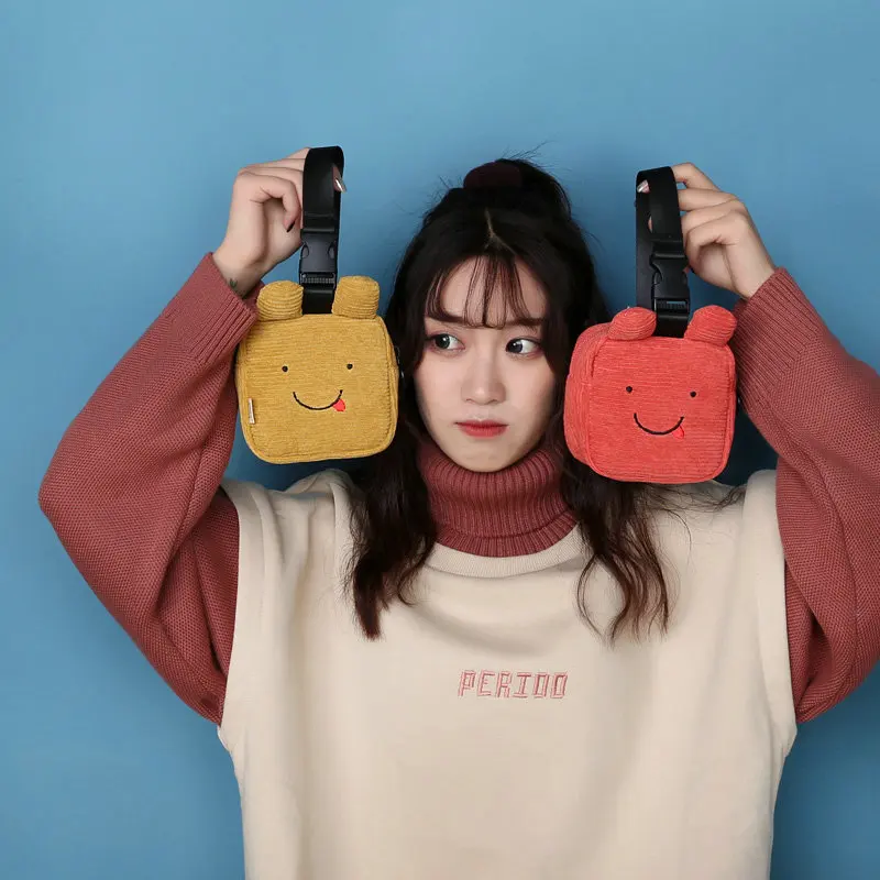 Короткий креативный Кошелек для монет женский новый Вельветовый Мини милый