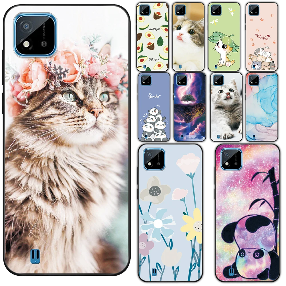 for realme c11 case fundas on oppo realme c11 2021 6 52 soft silicone back cover for realme c11 2021 tpu protective phone case free global shipping