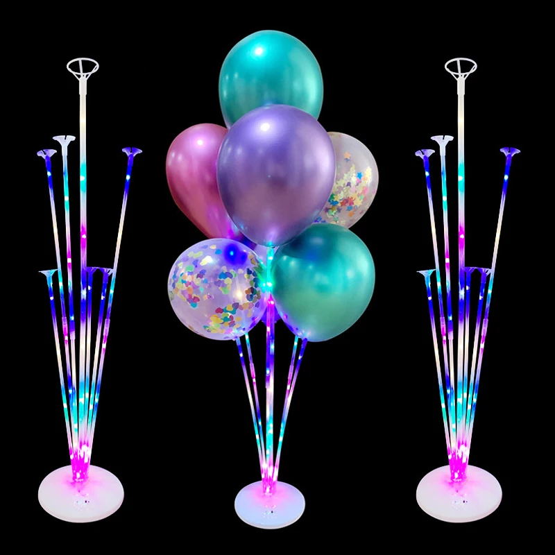 

1/2set Led Light Air Balls Stand Holder Column Kids Birthday Party Balloon Stick Wedding Decor Baloon Helium Globos Adult Ballon