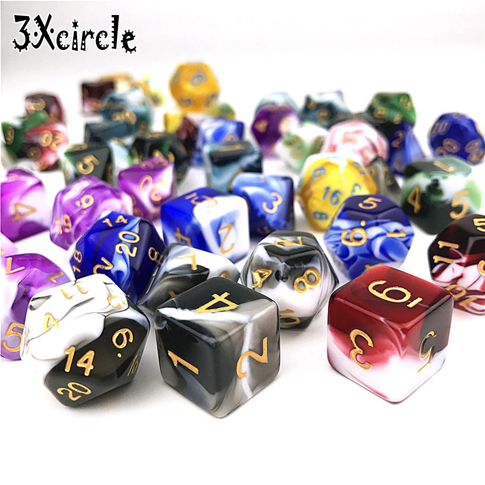 Высококачественный набор D4 D6 D8 D10 D12 D20 игральные кости для игры Dados De Rpg|game dice|d6 setd20