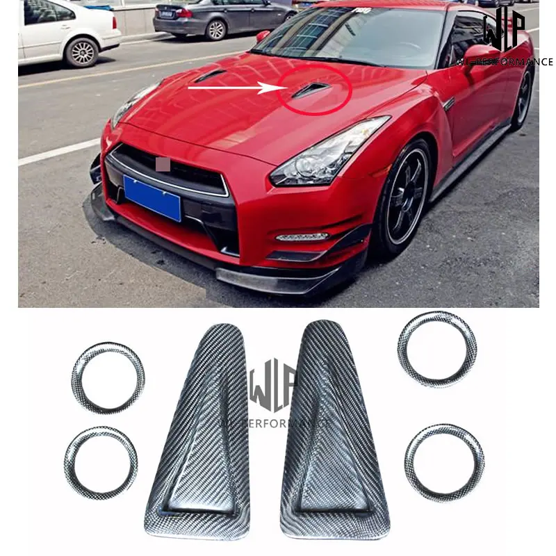 GTR GT R R35 Высококачественная углеродная волоконная капота двигателя