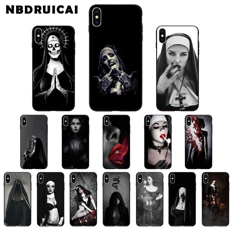 NBDRUICAI sister nun высококачественный силиконовый чехол для телефона iPhone 11 pro XS MAX 8 7 6 6S