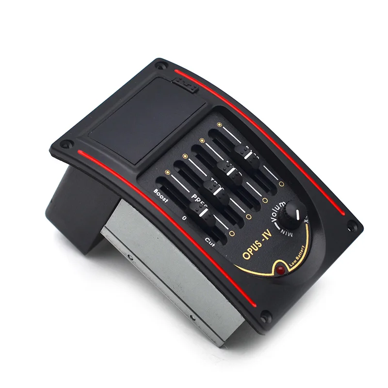 Opus-IV 4-полосный эквалайзер для акустической гитары черный предусилитель 96*58 мм