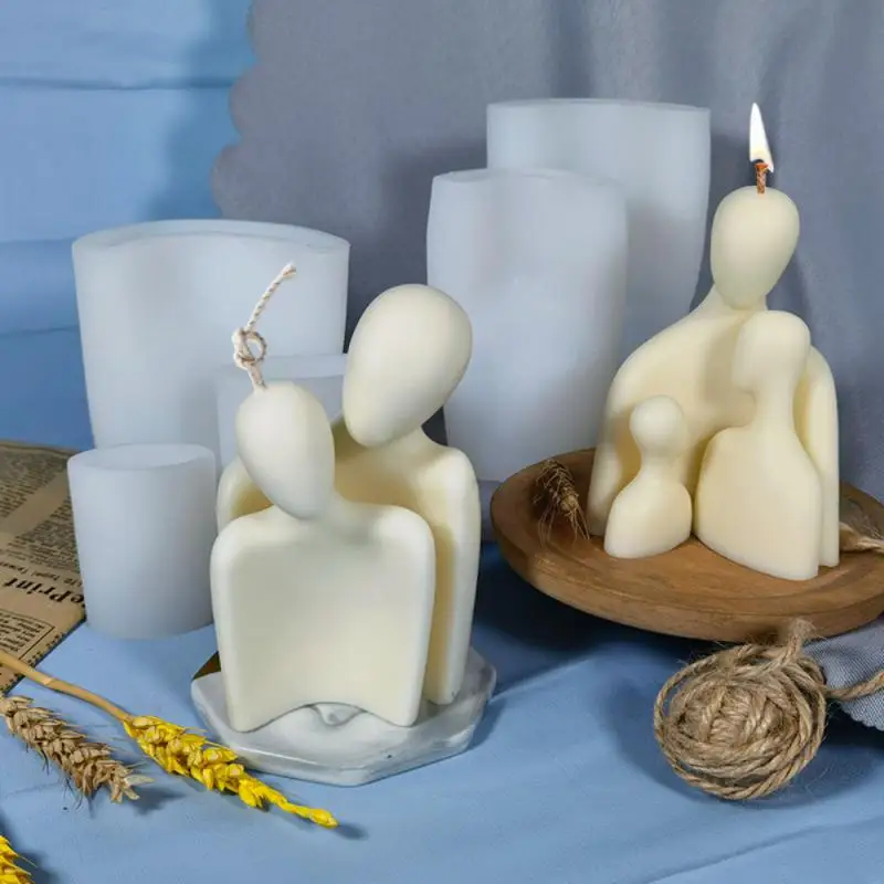 

3D Body Candle Mold Silicone Wax Mould Couples&Families Design Art Fragrance Candle Making Soap Chocolate Cake Decorating