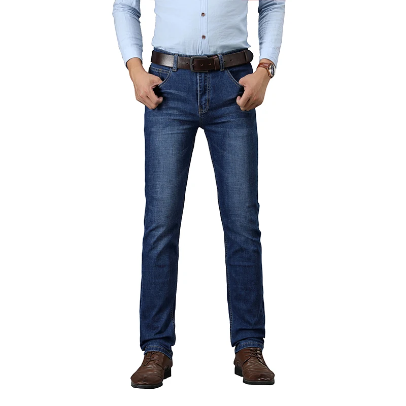 Мужские классические джинсы Sulee прямые облегающие стрейч | Мужская одежда